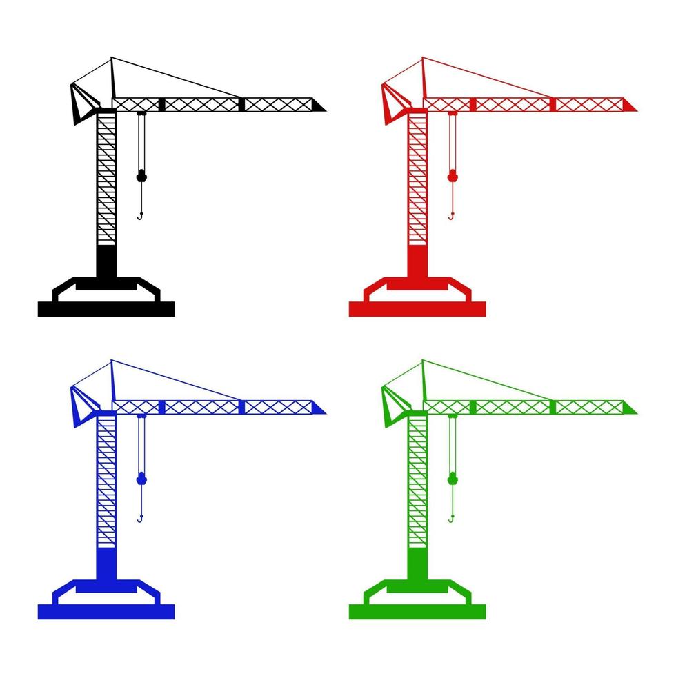 kran på vit bakgrund vektor