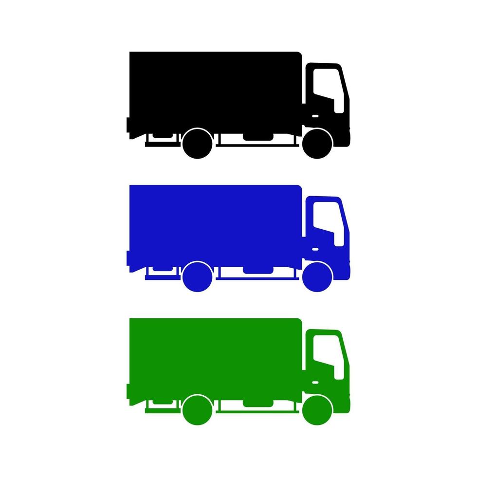Satz von Lastwagen auf weißem Hintergrund vektor