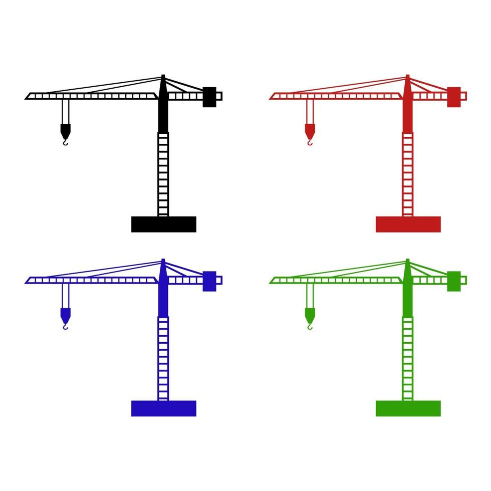 Kran auf weißem Hintergrund vektor