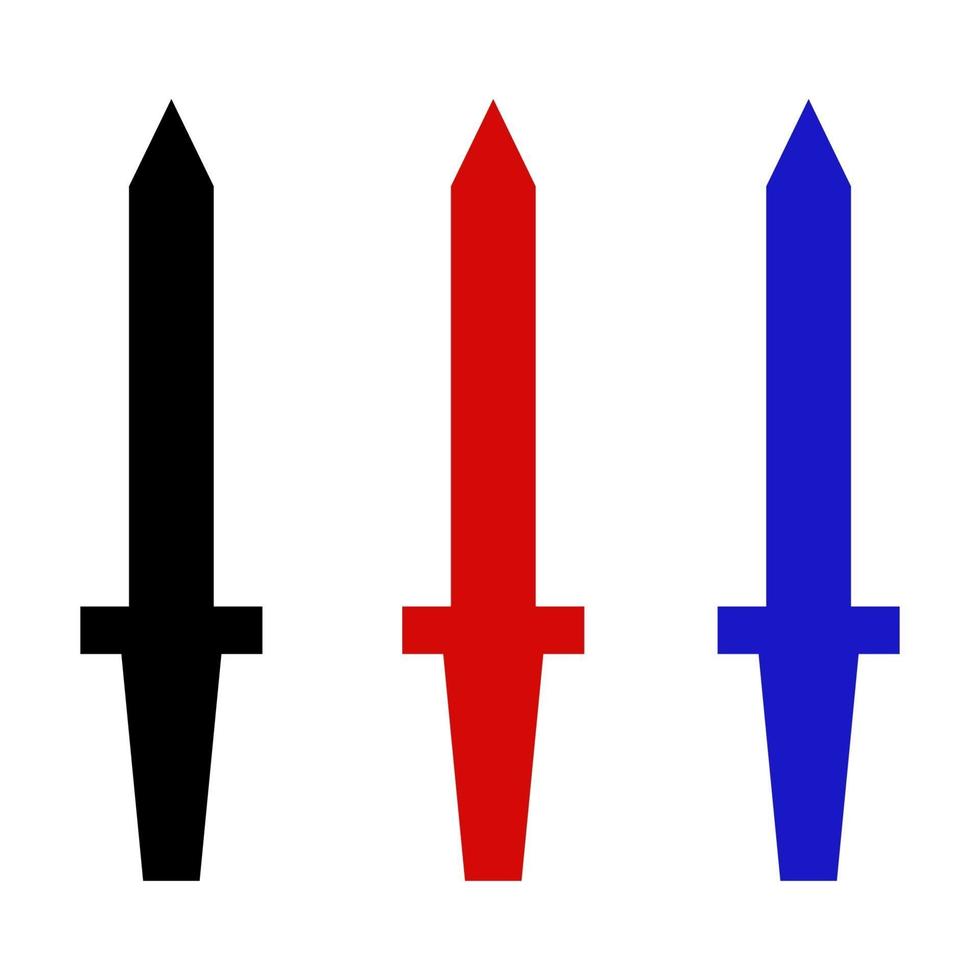 Schwert auf weißem Hintergrund vektor