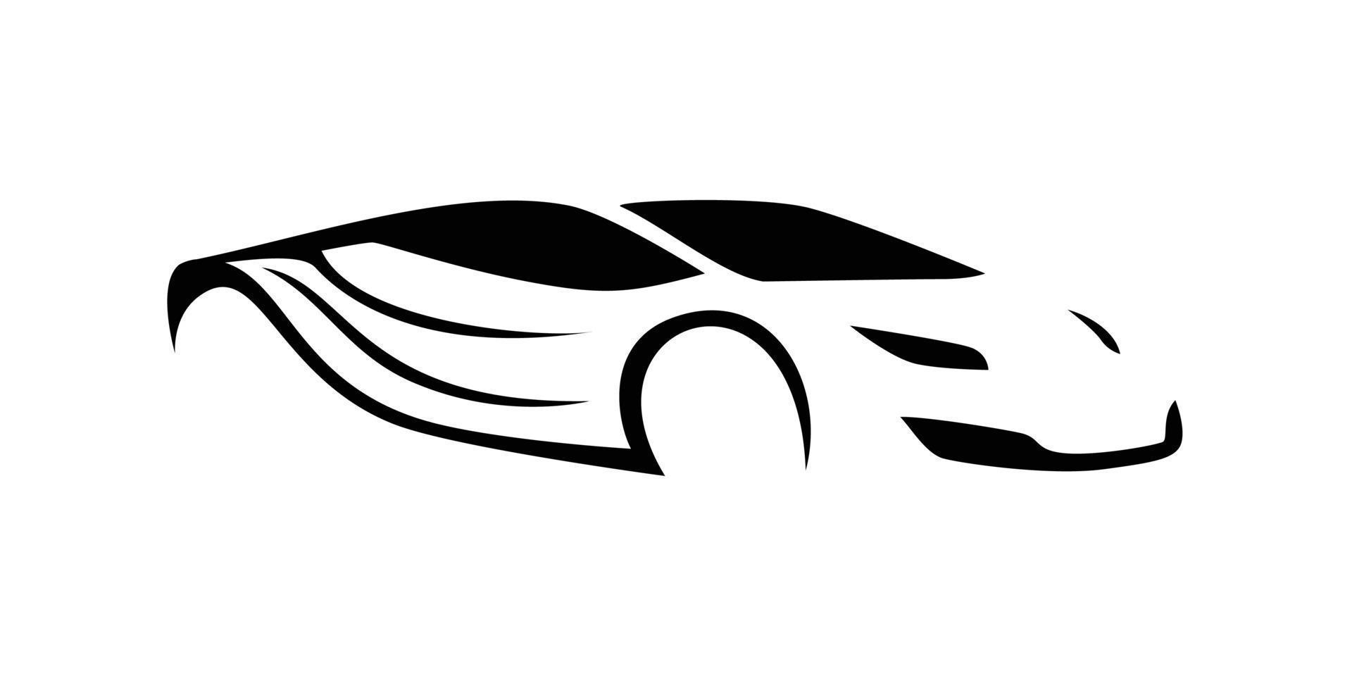 Auto-Silhouette-Logo-Design. auto mobile zeichen und symbol. vektor