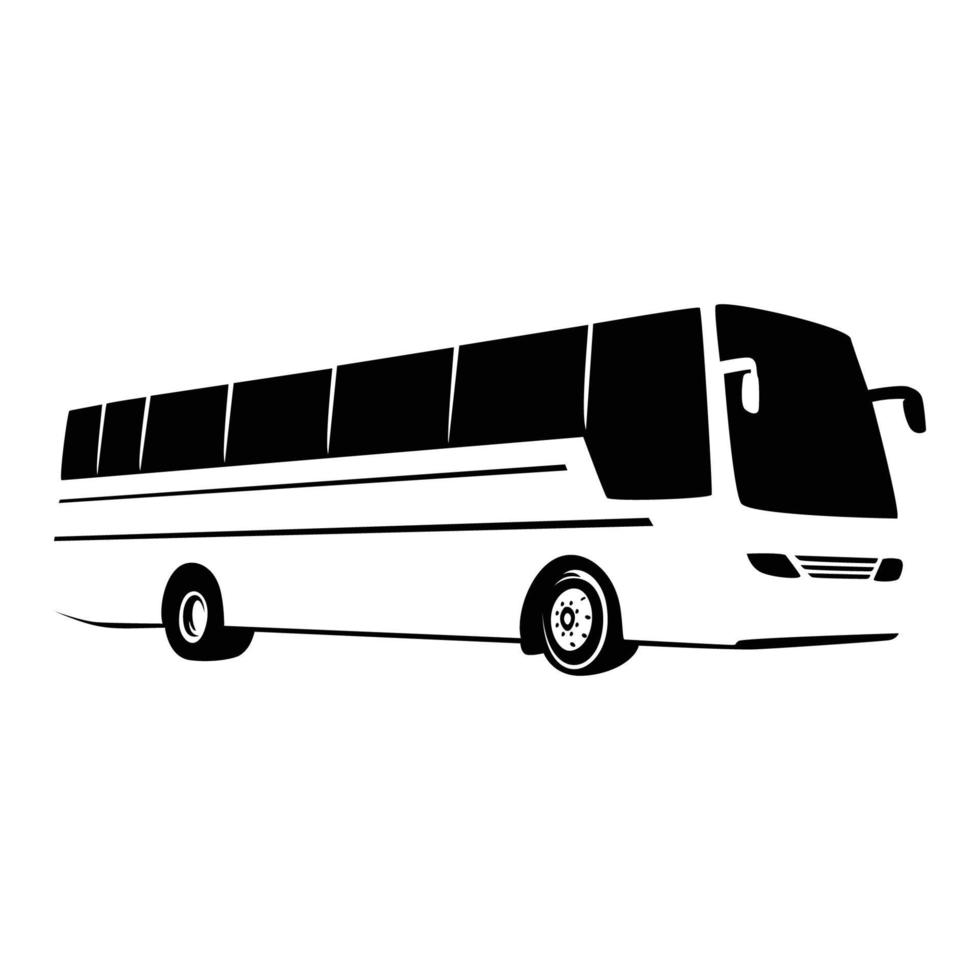 Bus-Silhouette-Design. Reisetransportzeichen und -symbol vektor