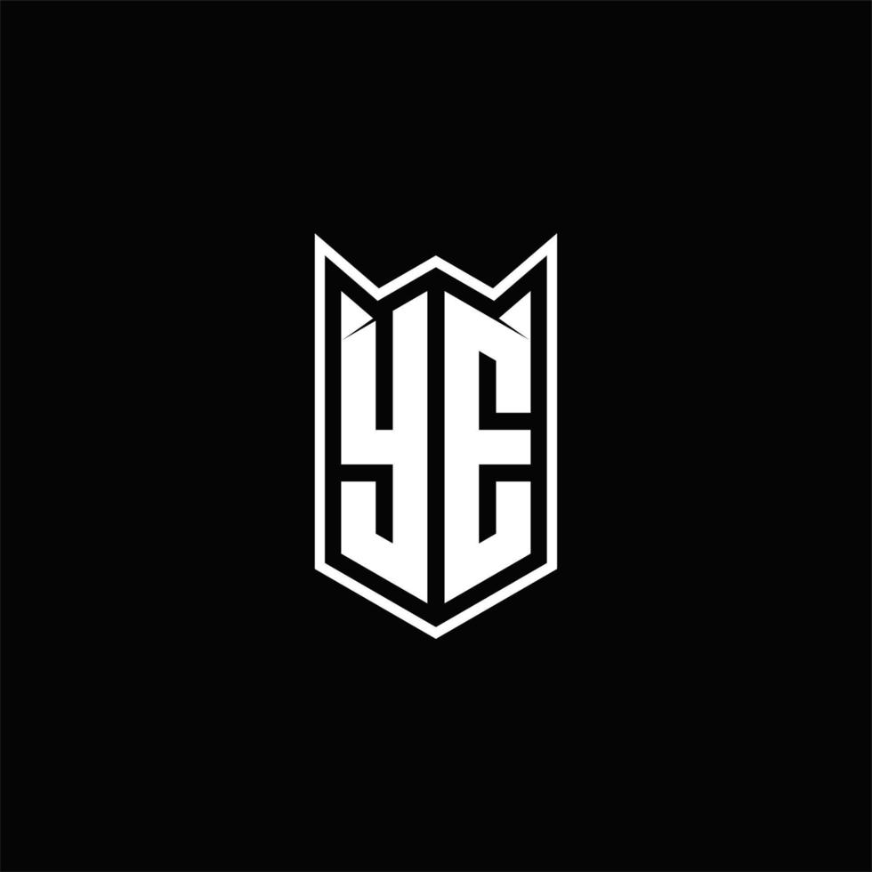 Ihr Logo Monogramm mit Schild gestalten Designs Vorlage vektor