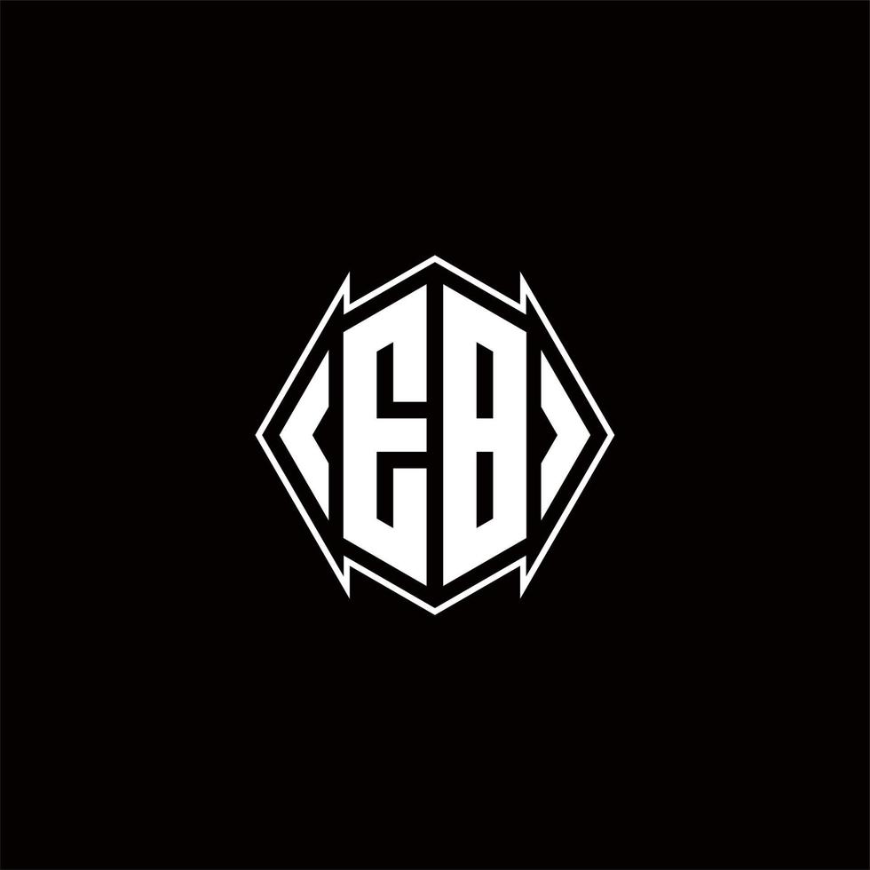 eb Logo Monogramm mit Schild gestalten Designs Vorlage vektor