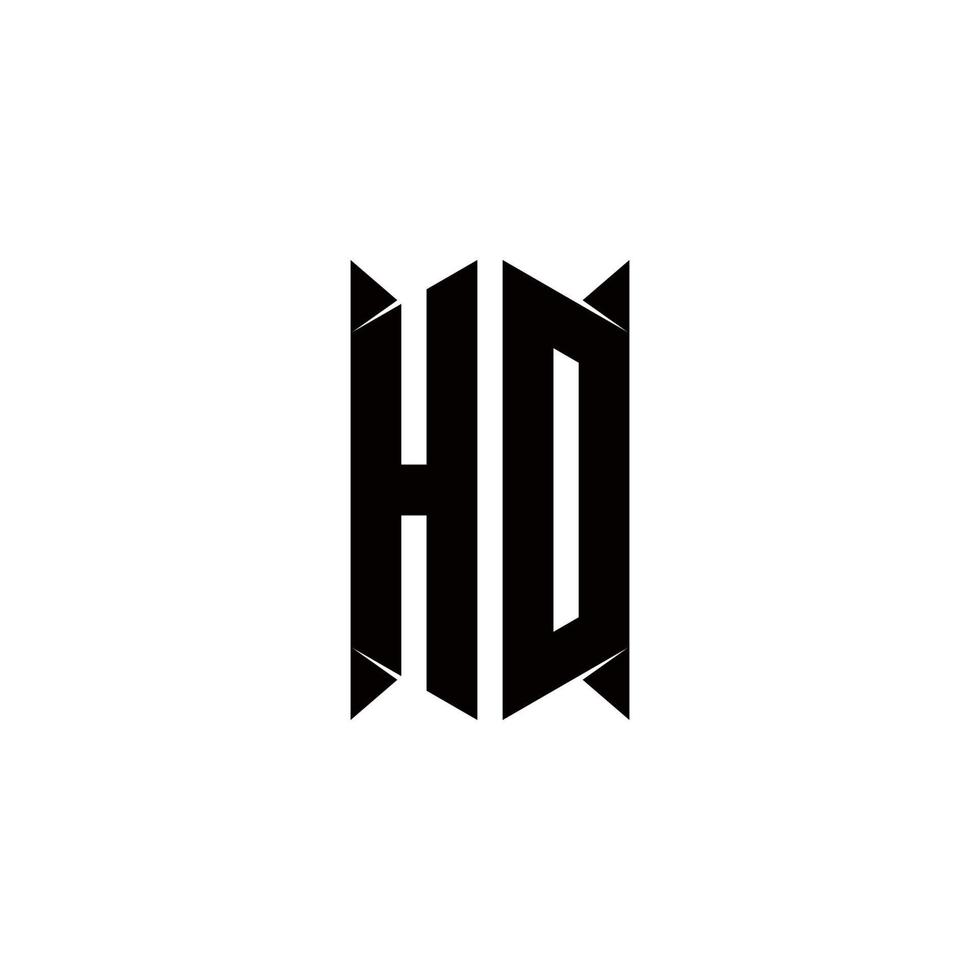 hd Logo Monogramm mit Schild gestalten Designs Vorlage vektor