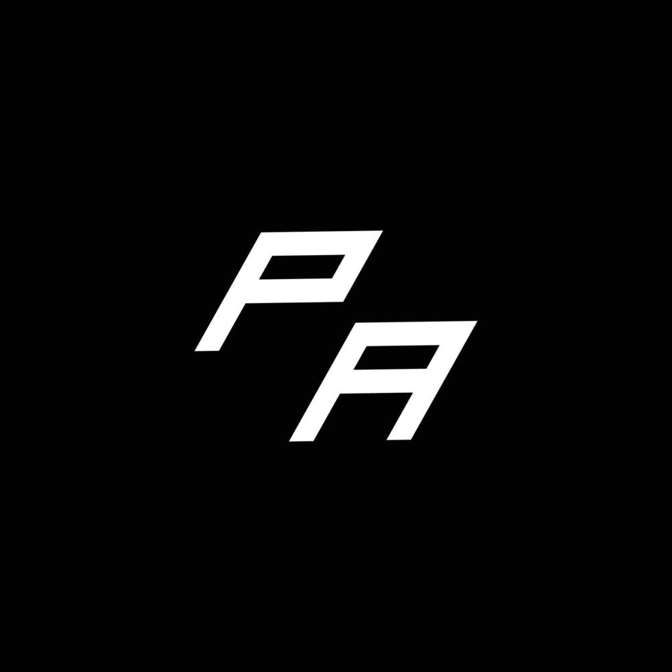 pa Logo Monogramm mit oben zu Nieder Stil modern Design Vorlage vektor