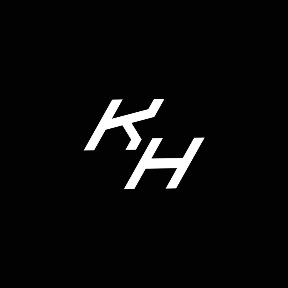 kh Logo Monogramm mit oben zu Nieder Stil modern Design Vorlage vektor