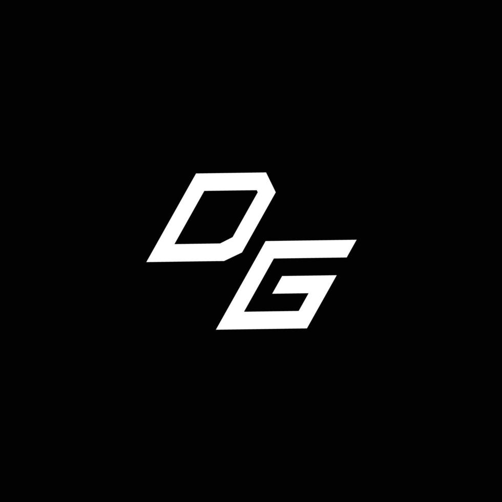 dg Logo Monogramm mit oben zu Nieder Stil modern Design Vorlage vektor