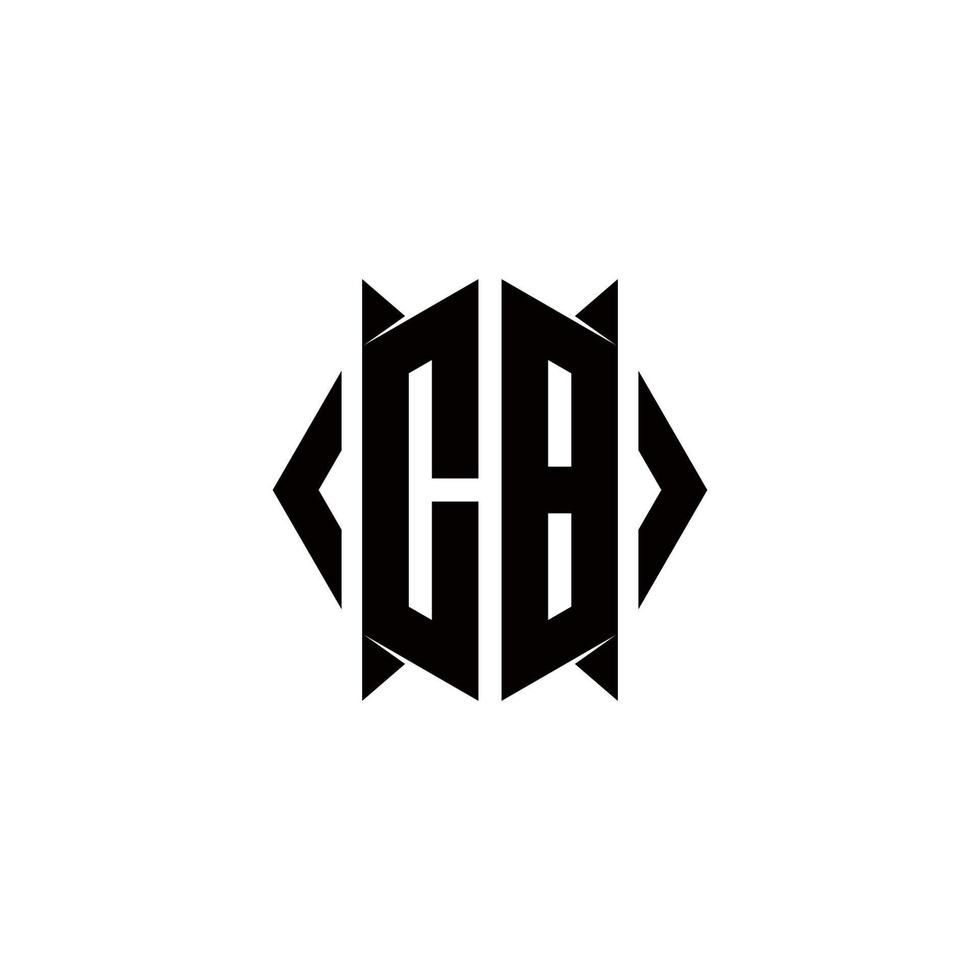 cb Logo Monogramm mit Schild gestalten Designs Vorlage vektor