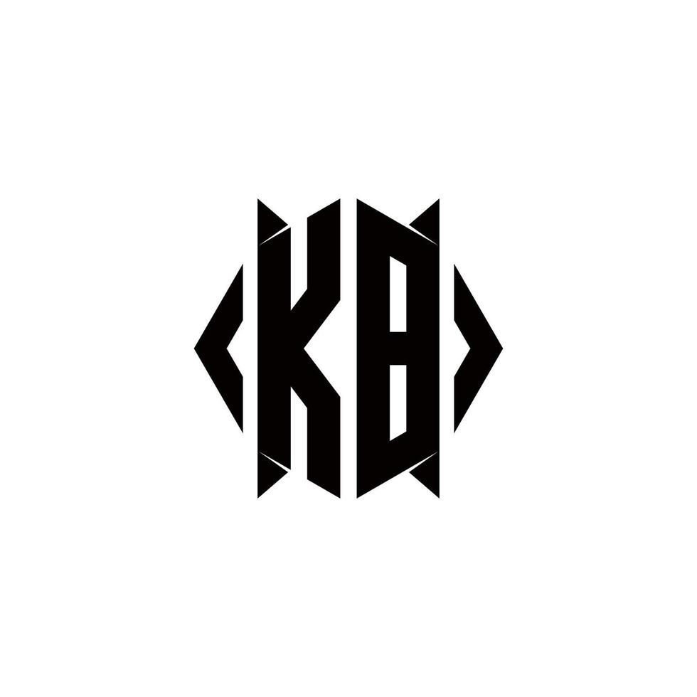 kb Logo Monogramm mit Schild gestalten Designs Vorlage vektor