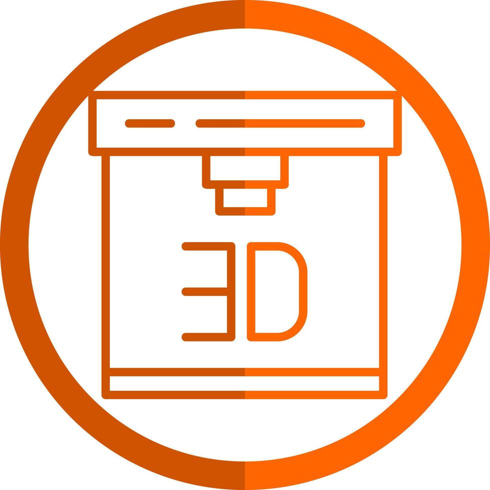 3D-Drucker-Vektor-Icon-Design vektor