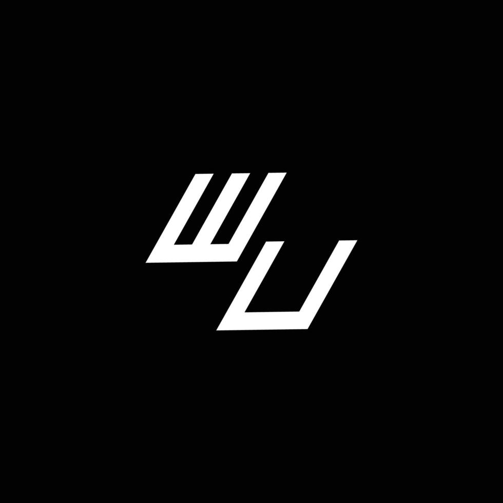 wu logotyp monogram med upp till ner stil modern design mall vektor
