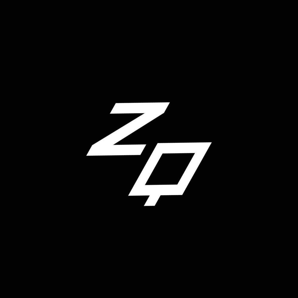 zq Logo Monogramm mit oben zu Nieder Stil modern Design Vorlage vektor