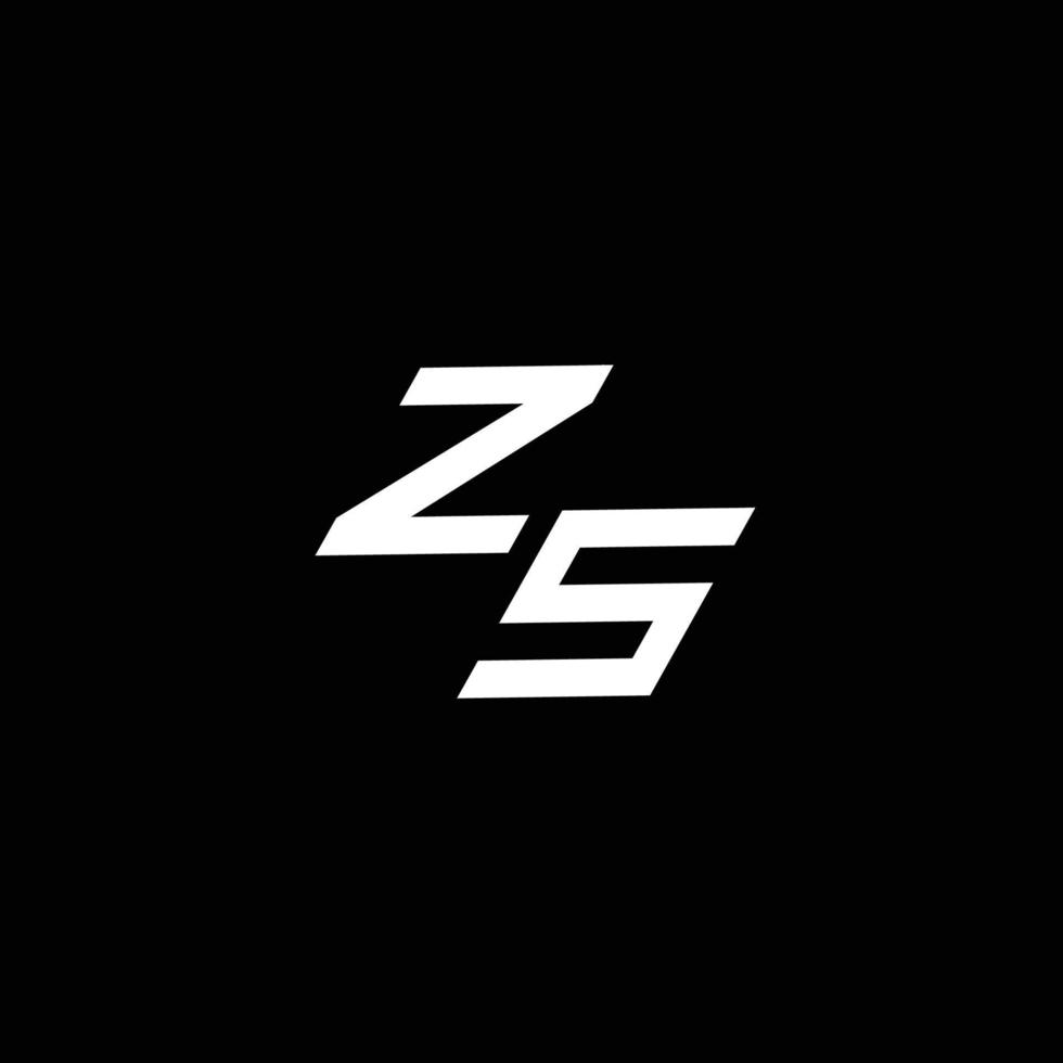 zs Logo Monogramm mit oben zu Nieder Stil modern Design Vorlage vektor