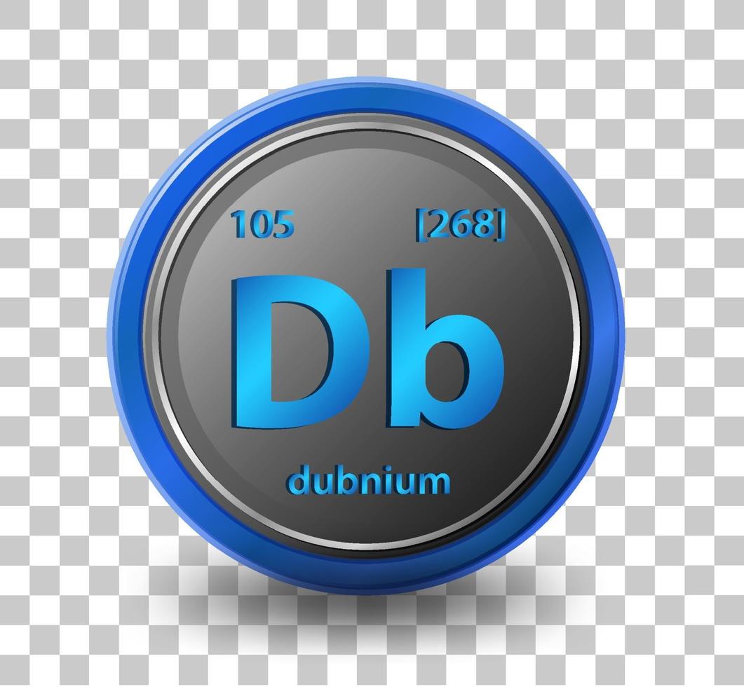 chemisches Element aus Dubnium vektor