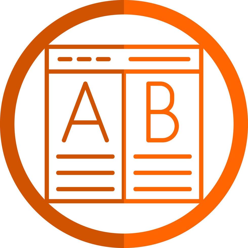 ab-Testvektor-Icon-Design vektor