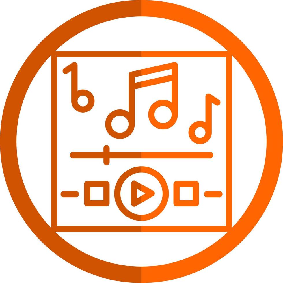 Musik spielt Vektor-Icon-Design vektor