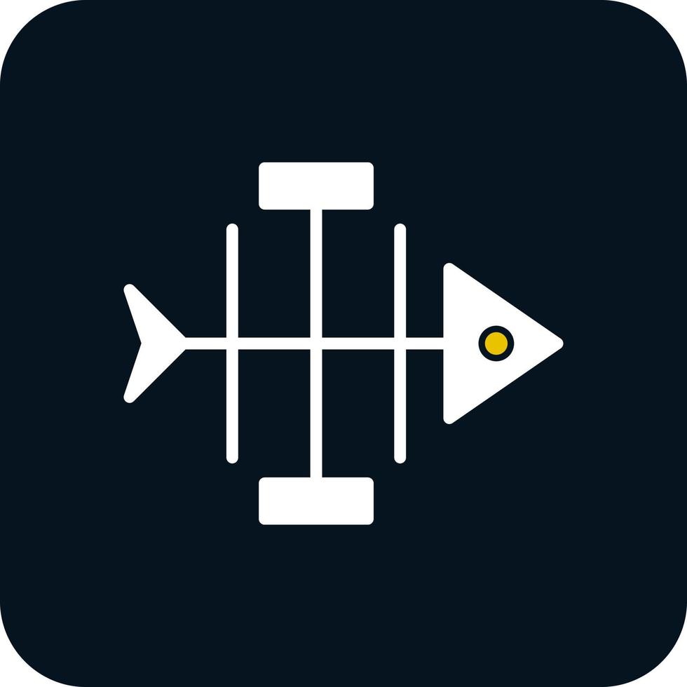 fiskben diagram vektor ikon design