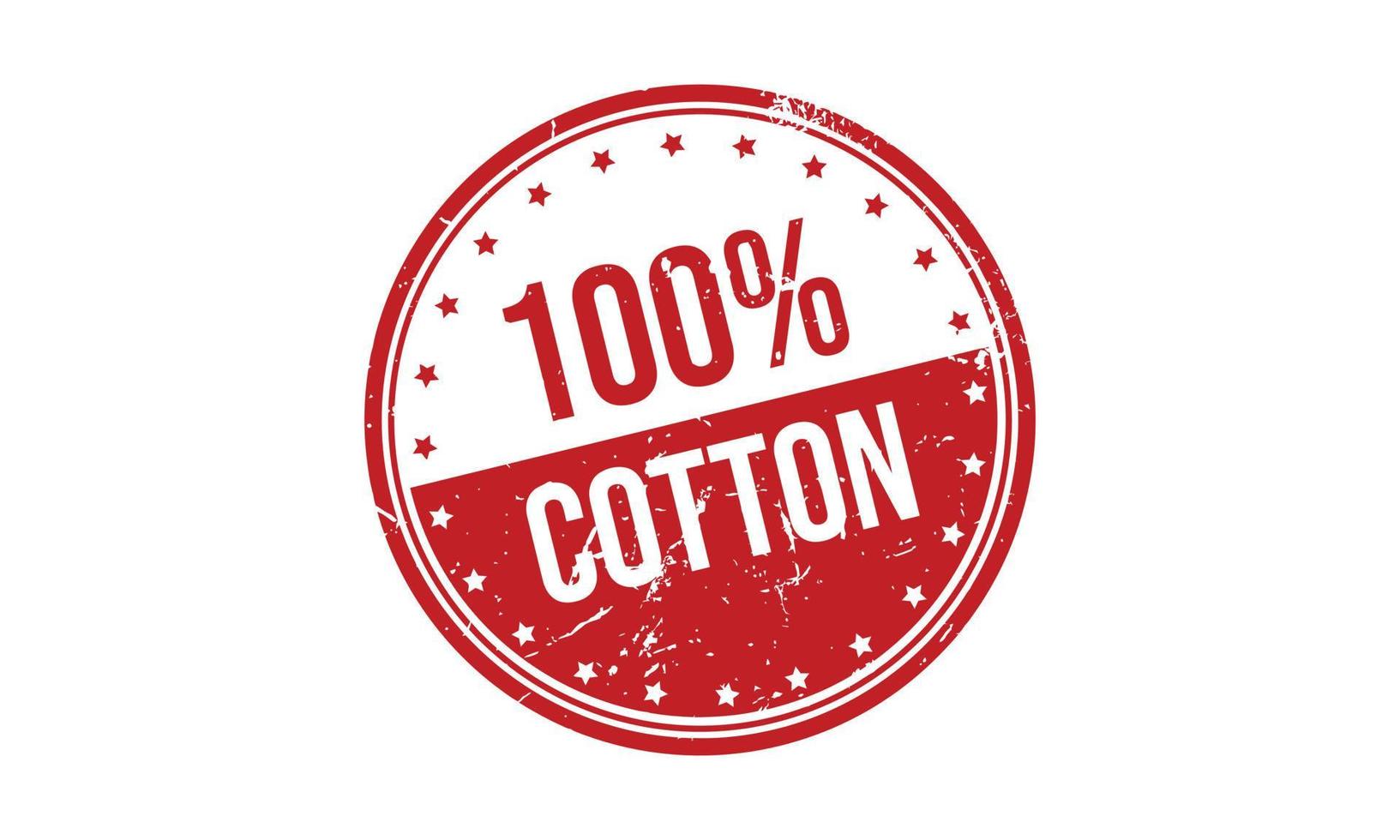 100 Prozent Baumwolle Gummi Briefmarke vektor