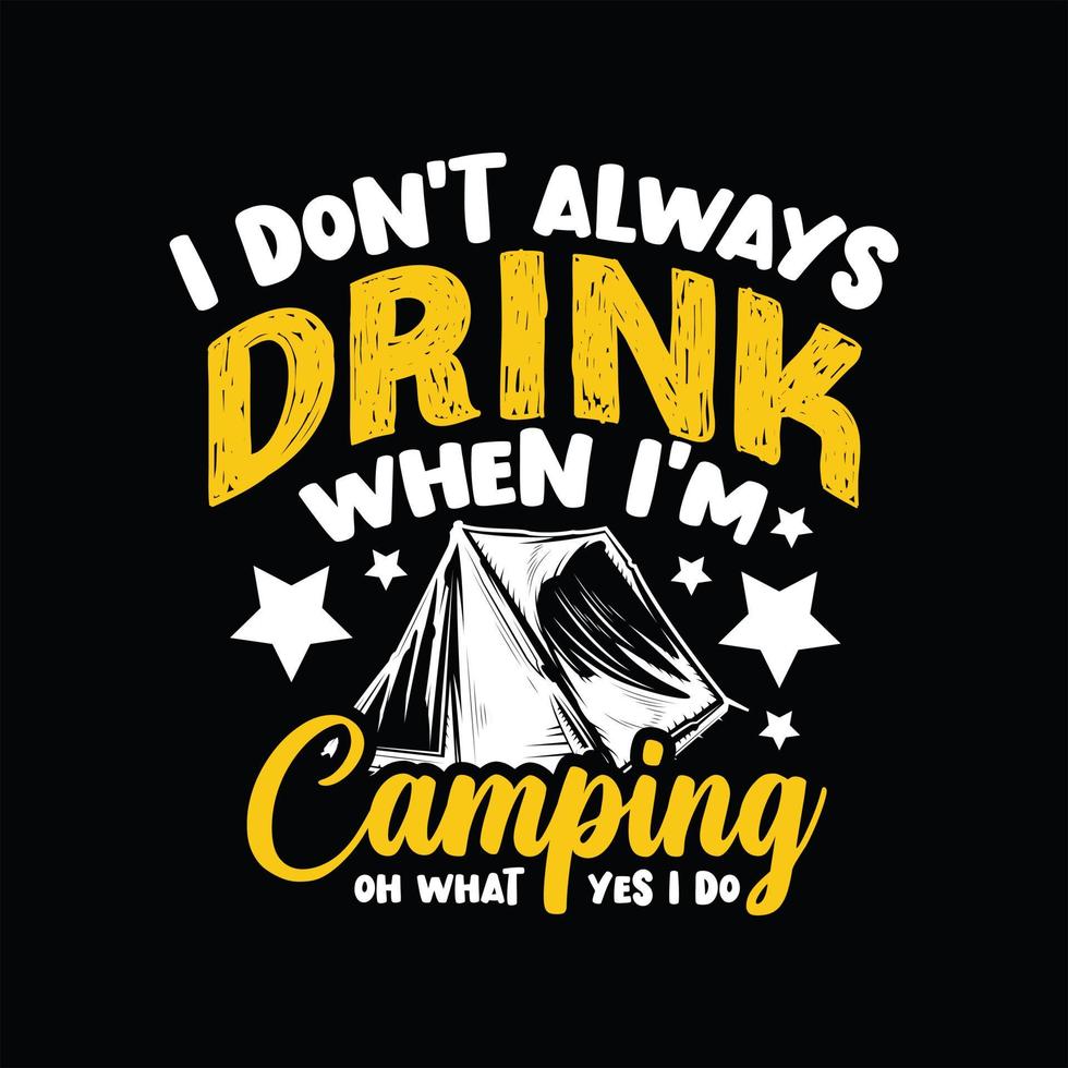 camping t-shirt design vektor