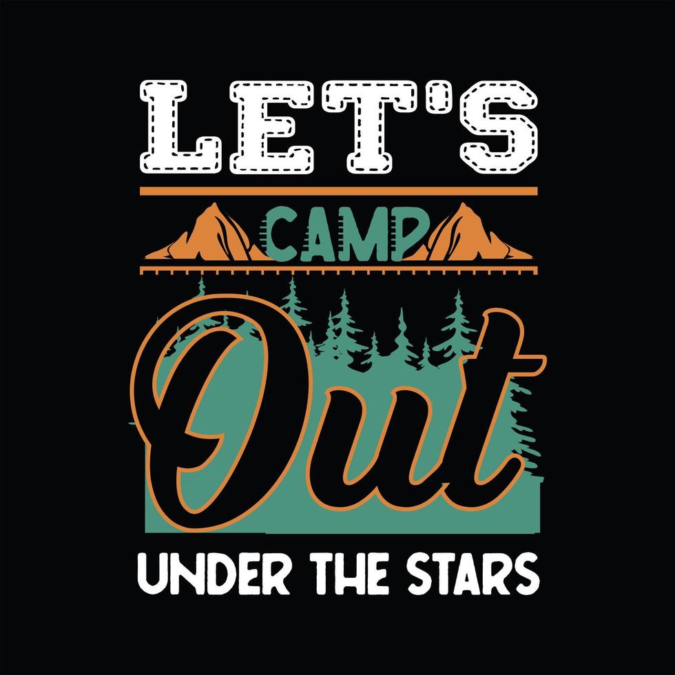 camping t-shirt design vektor