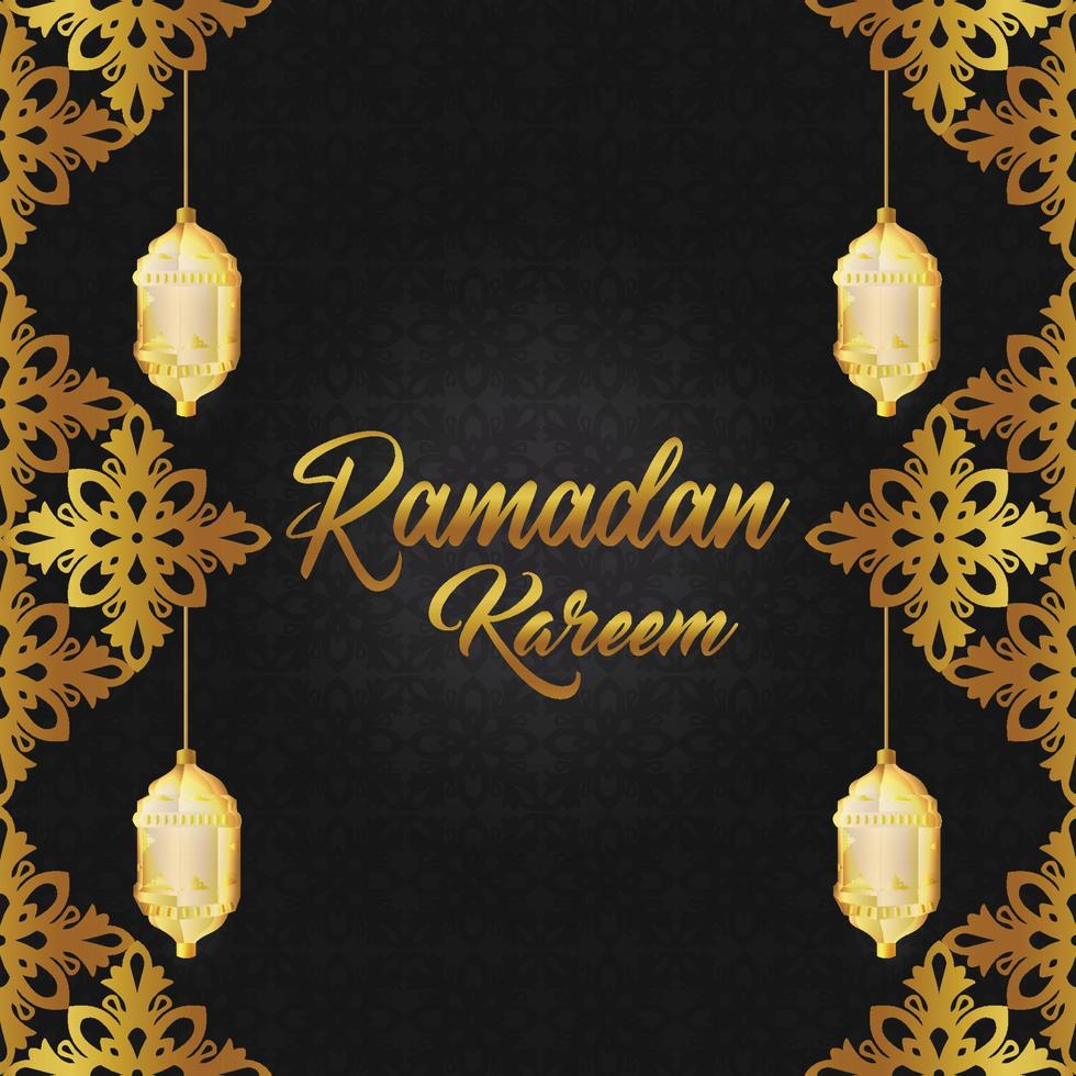 ramadan kareem social media traditionell islamic posta vektor