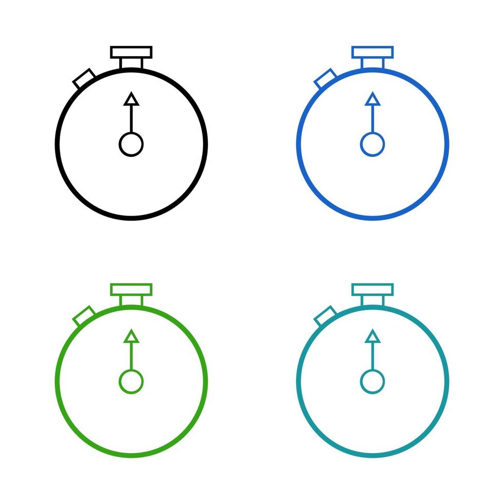 stoppur på vit bakgrund vektor