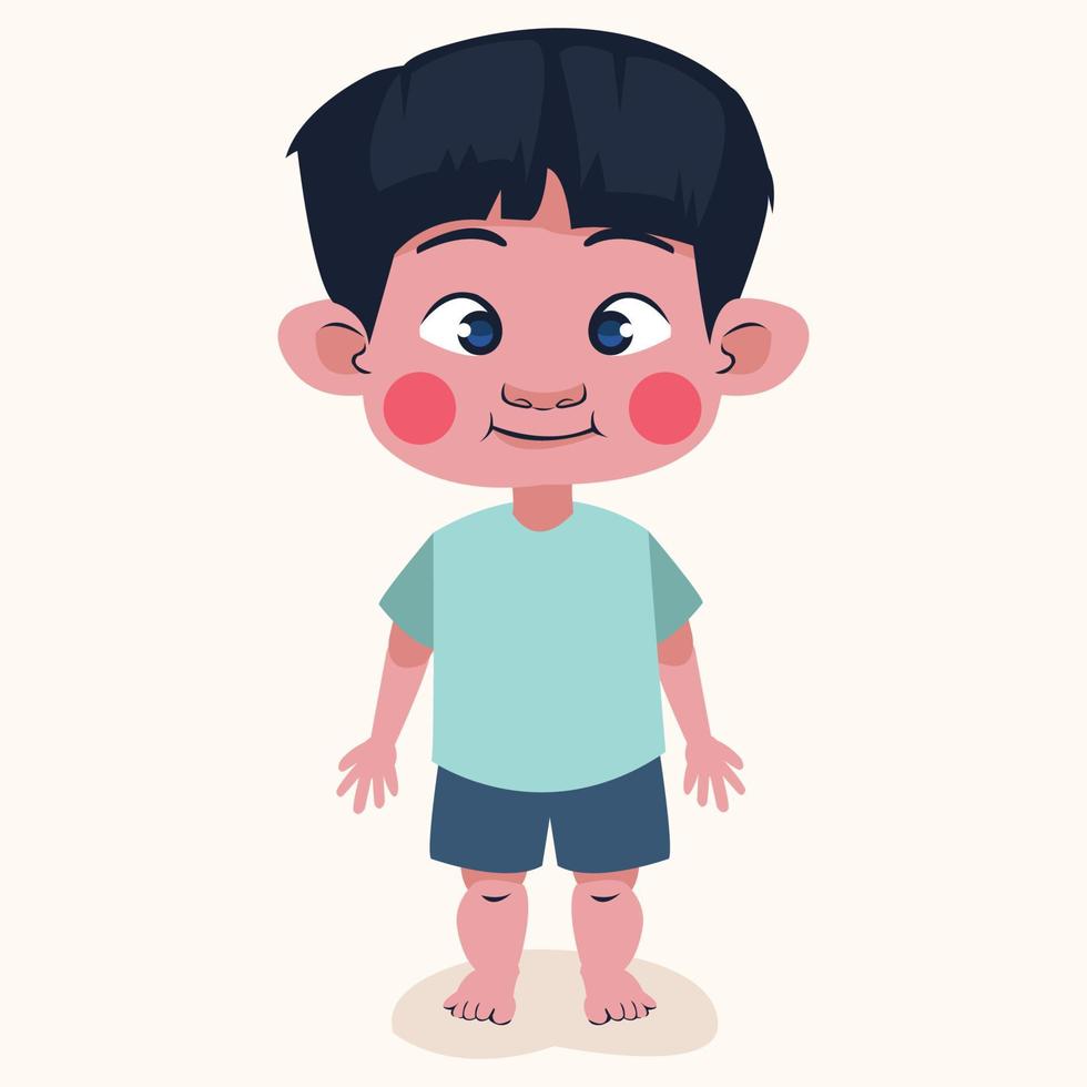 liten pojke karaktär illustration 4 vektor