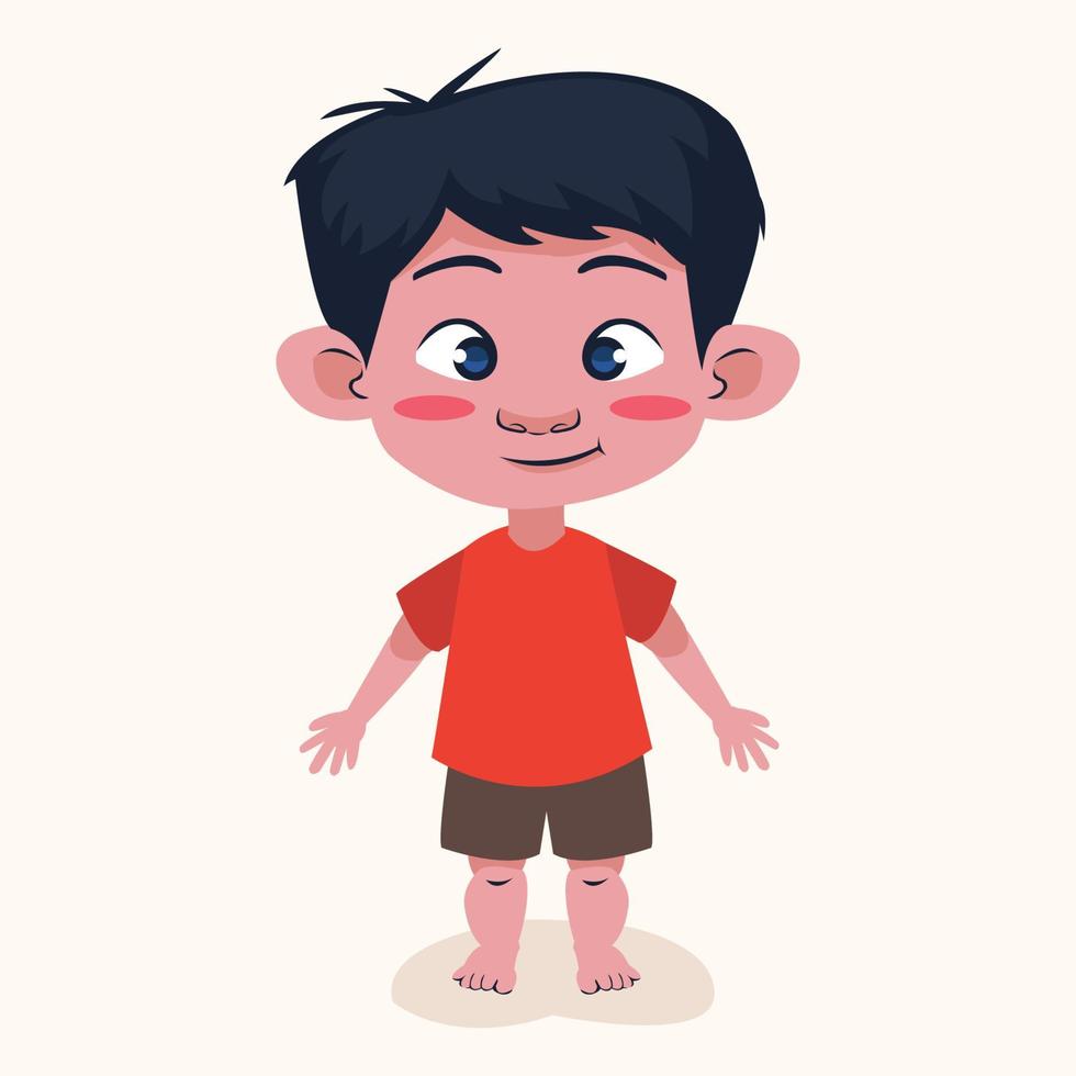 liten pojke karaktär illustration 5 vektor
