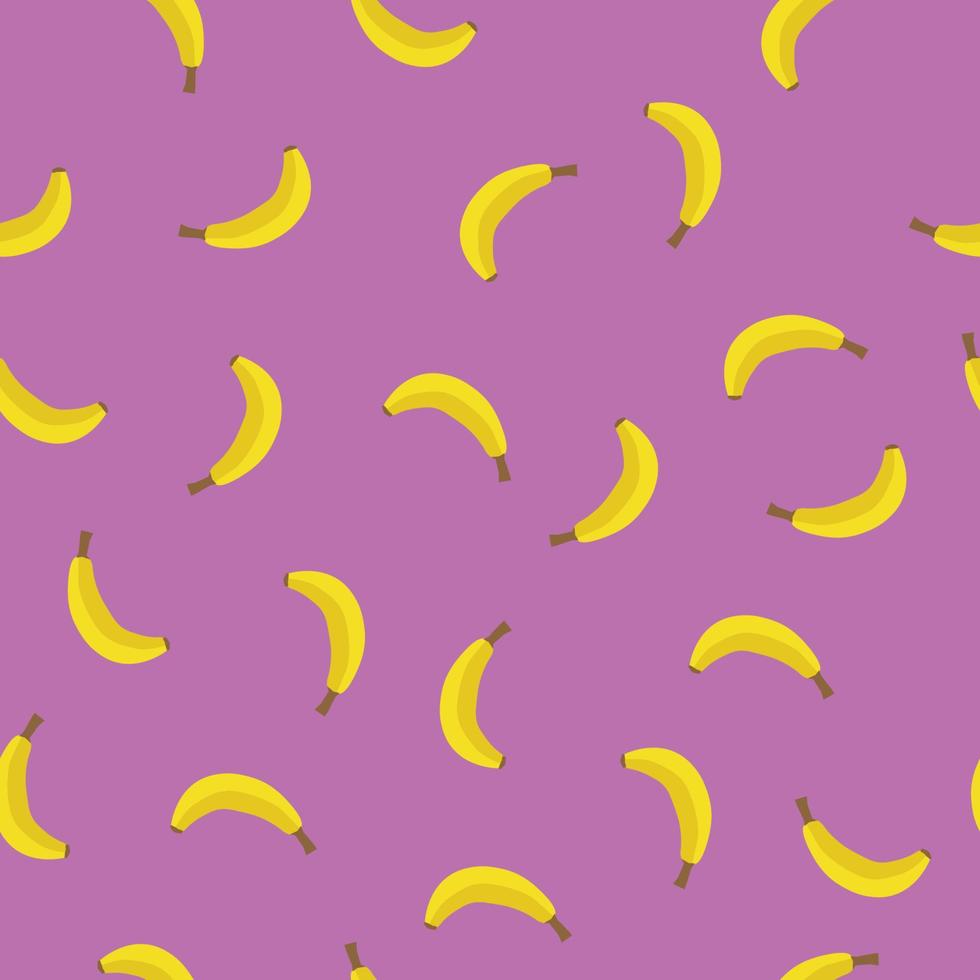 nahtlos Muster Banane Obst mit Rosa Hintergrund vektor