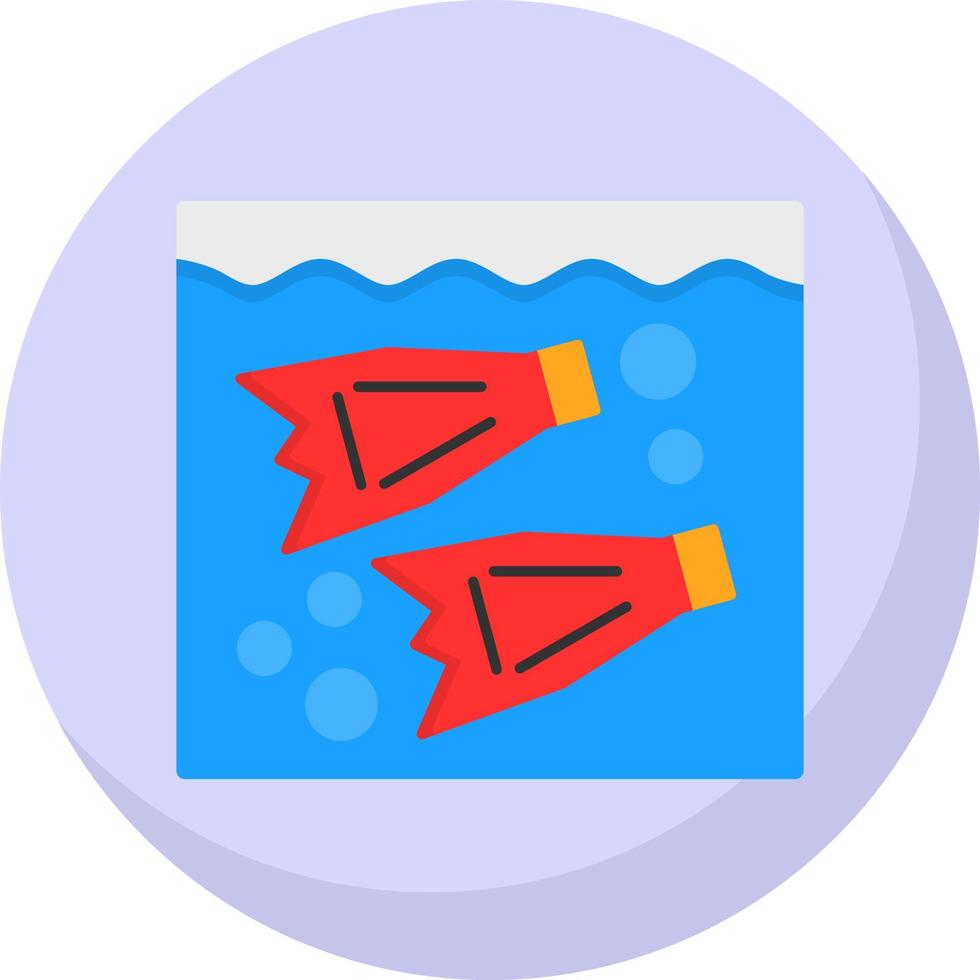 Flosse Schwimmen Vektor Icon Design