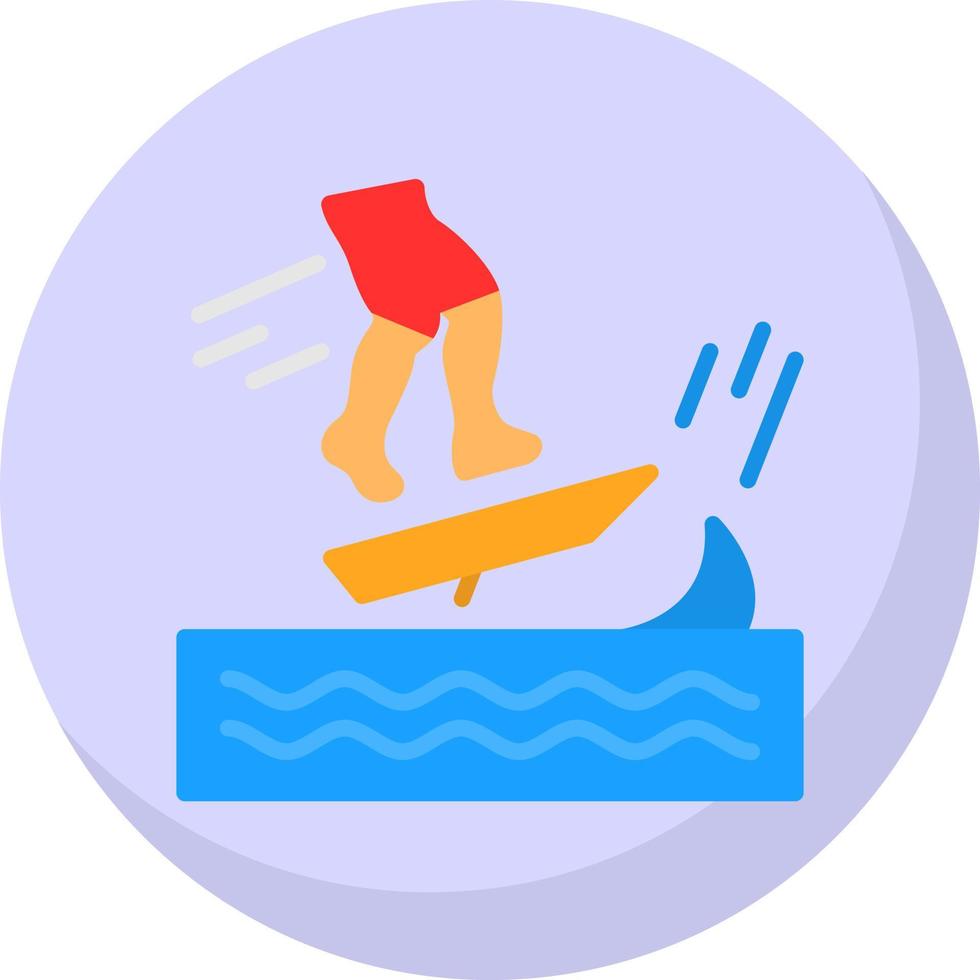 Skimboarding-Vektor-Icon-Design vektor