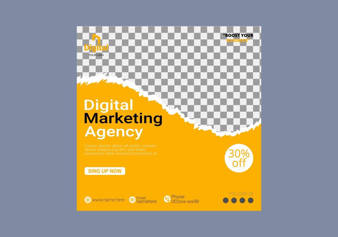 kreativ Marketing Agentur korporativ Geschäft Platz Sozial Medien Post Banner vektor