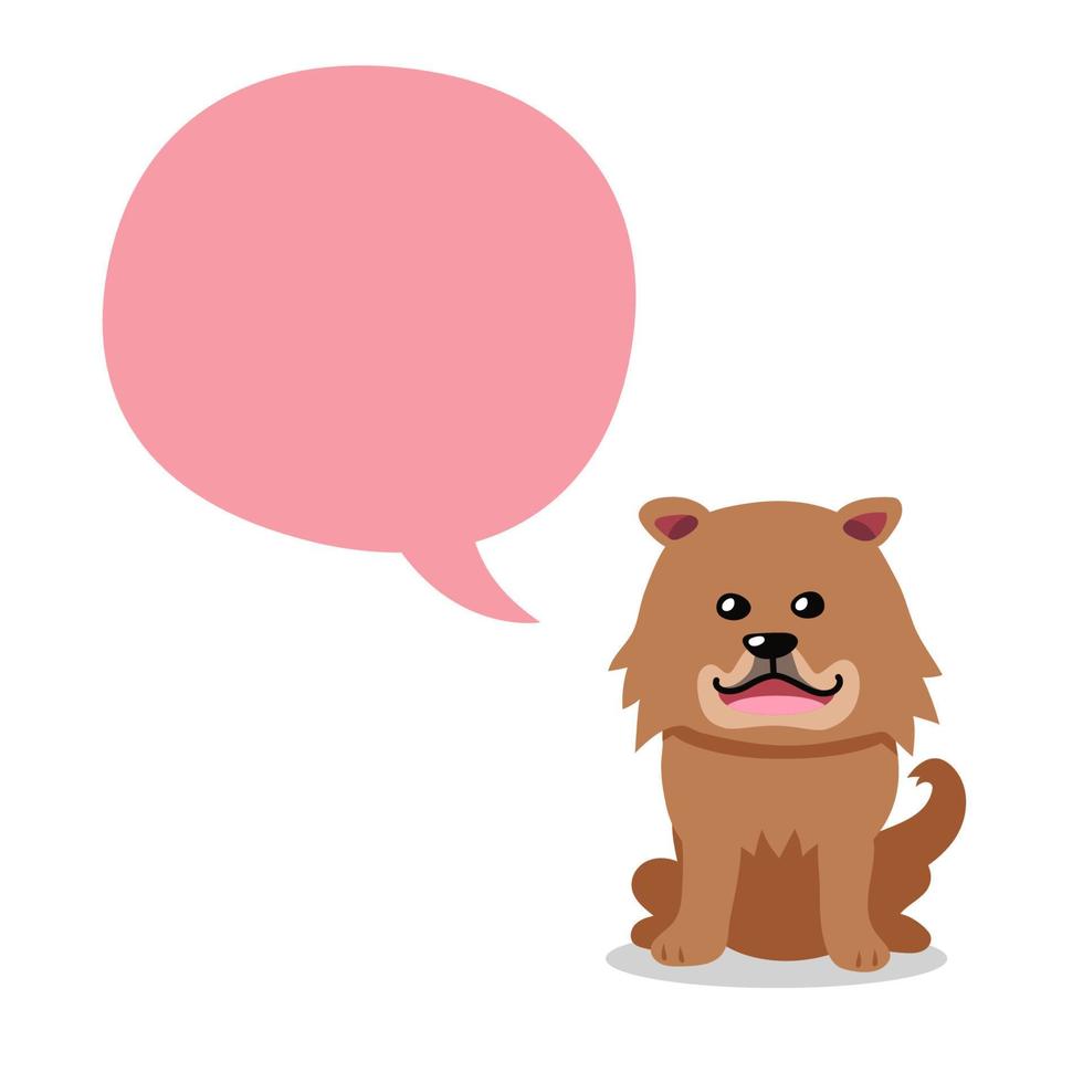 Karikatur Charakter braun Hund mit Rede Blase vektor