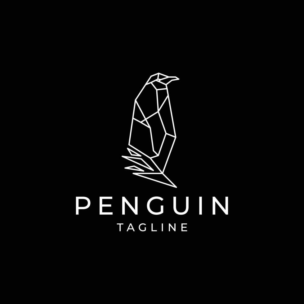 Pinguin-Logo-Design-Icon-Vorlage vektor