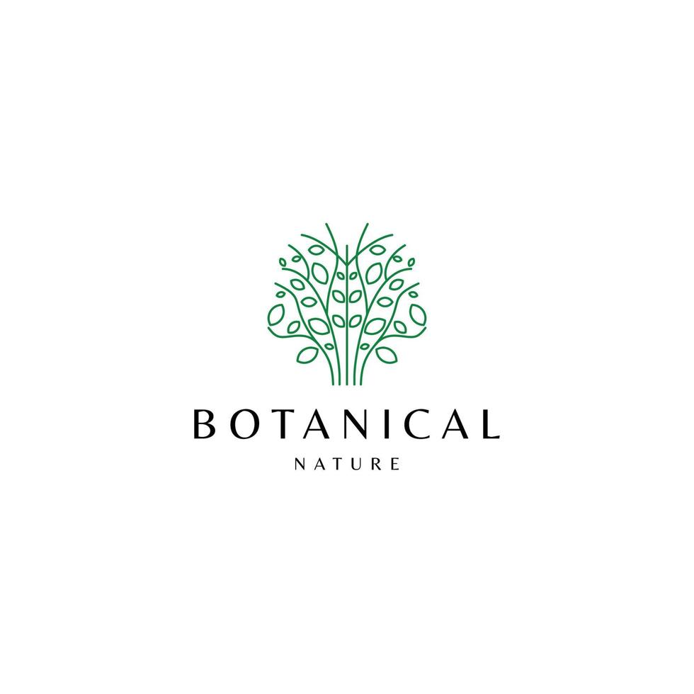 botanisch Logo Design Symbol Vektor