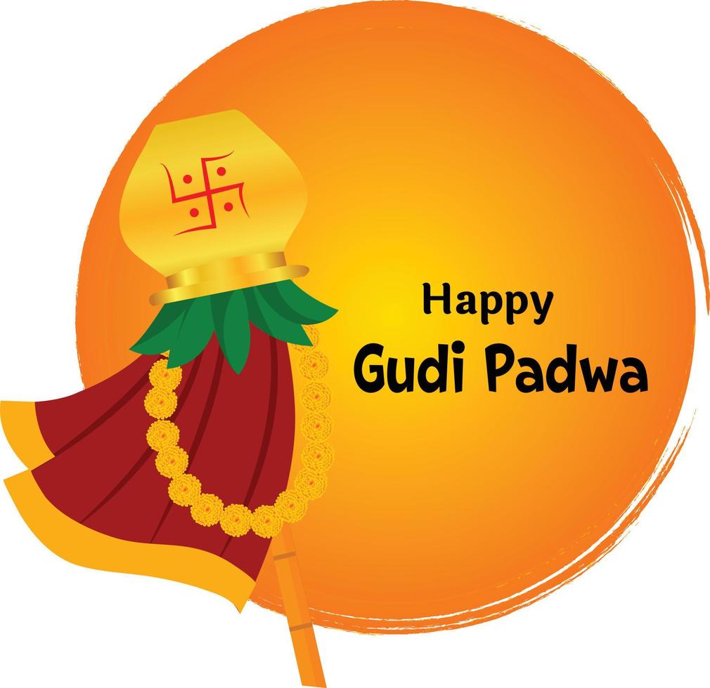 Lycklig Gudi Padwa maharashtra ny år festival vektor illustration