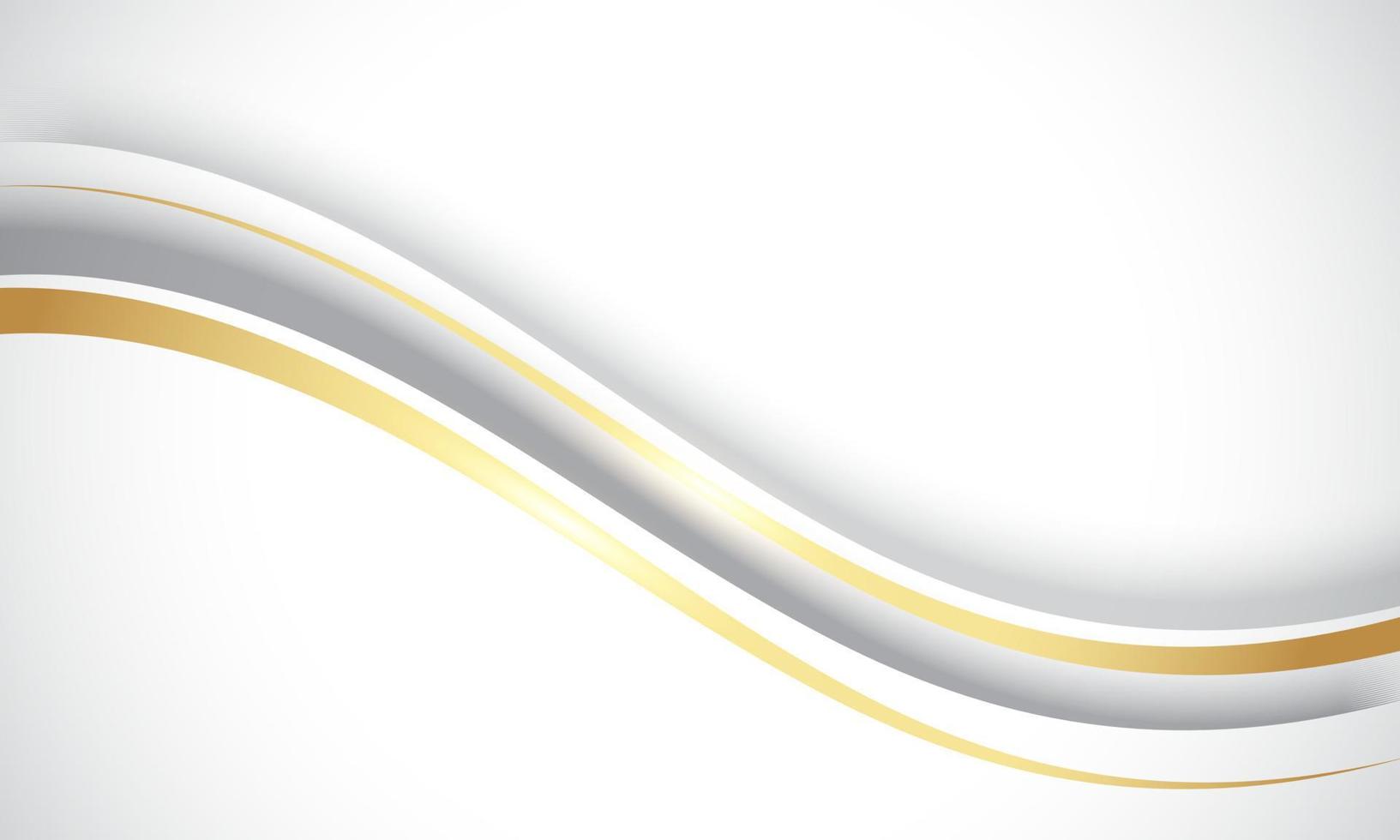 Luxus Gold Weiß Hintergrund Design. vektor