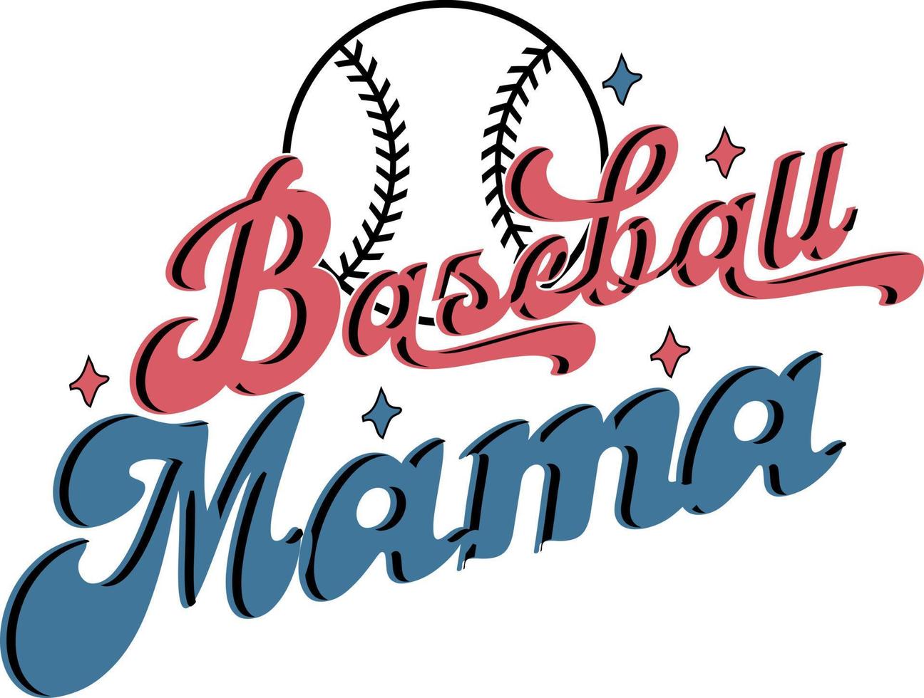 baseboll mamma sport älskare baseboll t-shirt design vektor