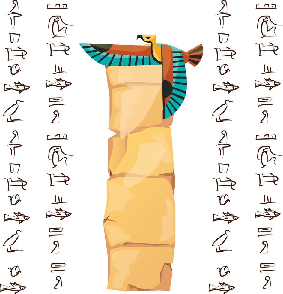 gammal egypten papyrus del tecknad serie vektor