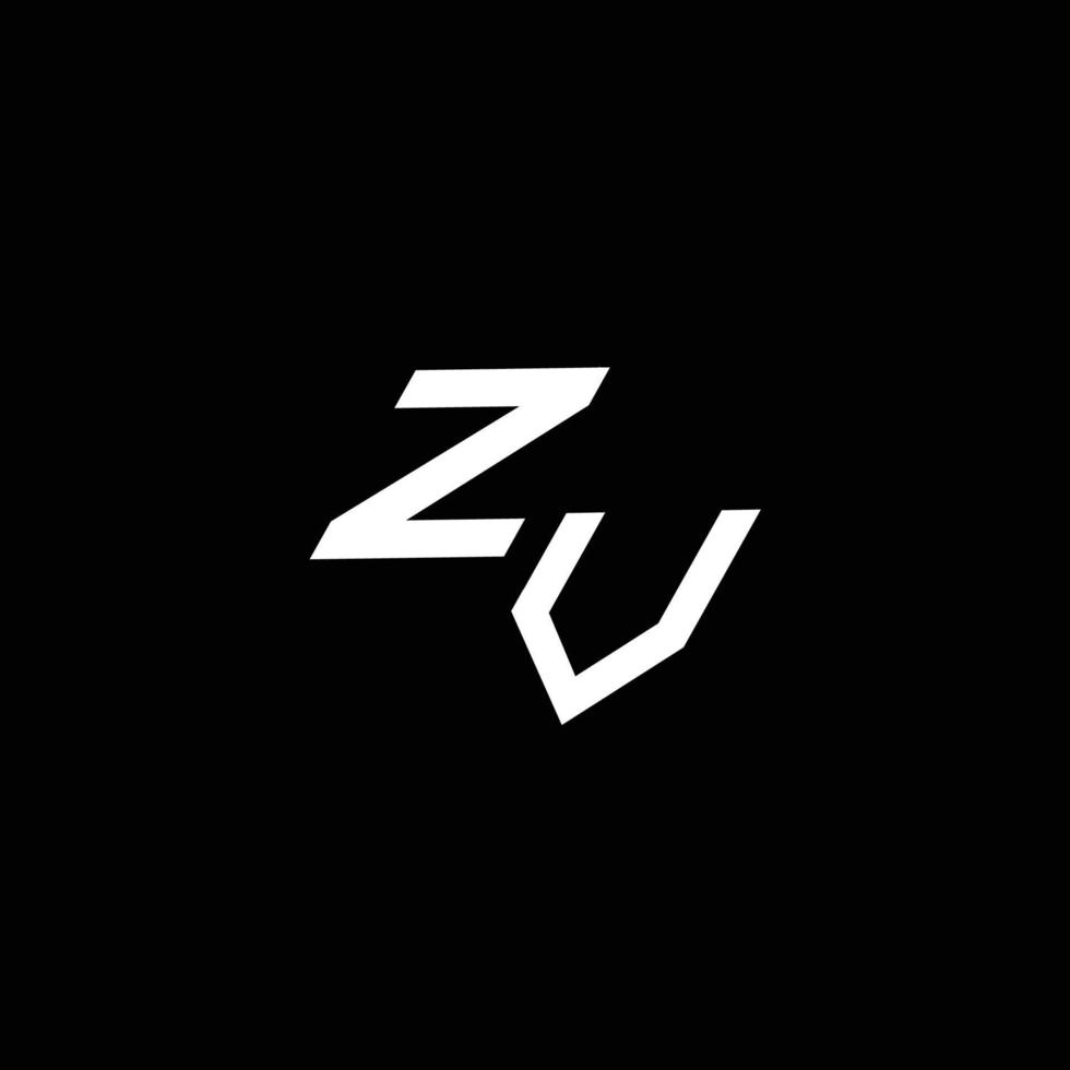 zv Logo Monogramm mit oben zu Nieder Stil modern Design Vorlage vektor