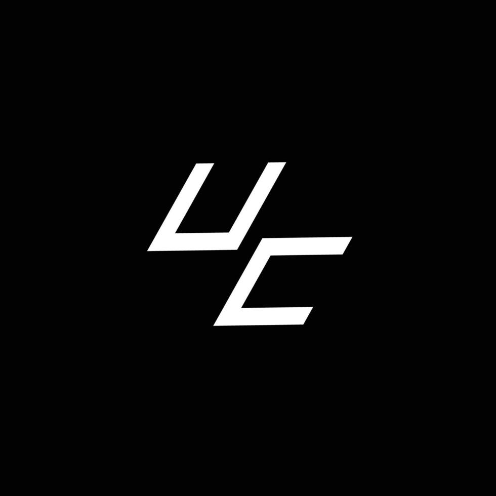 uc logotyp monogram med upp till ner stil modern design mall vektor