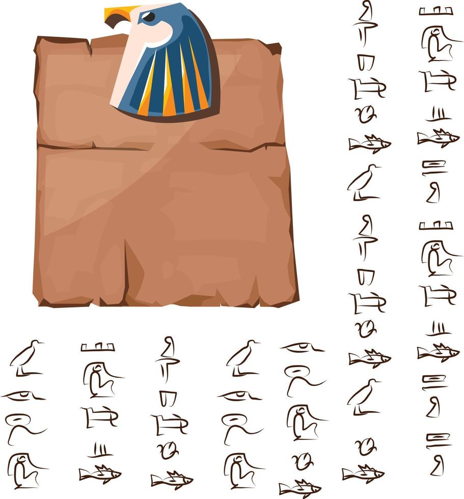 gammal egypten papyrus del tecknad serie vektor