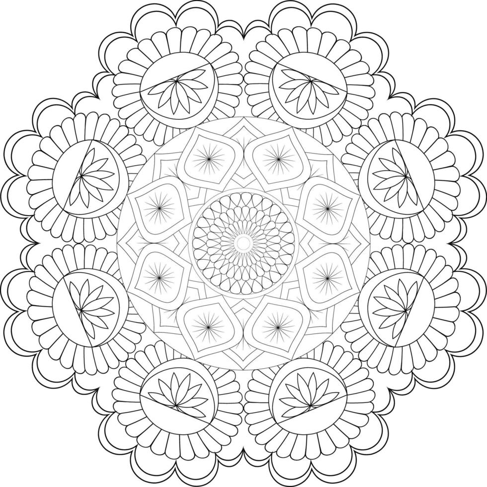 Gliederung Mandala zum Färbung Buch. dekorativ runden Ornament. Anti-Stress Therapie Muster. weben Design. vektor