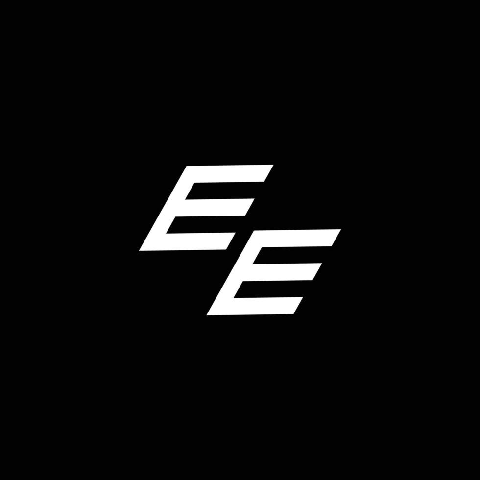 ee Logo Monogramm mit oben zu Nieder Stil modern Design Vorlage vektor