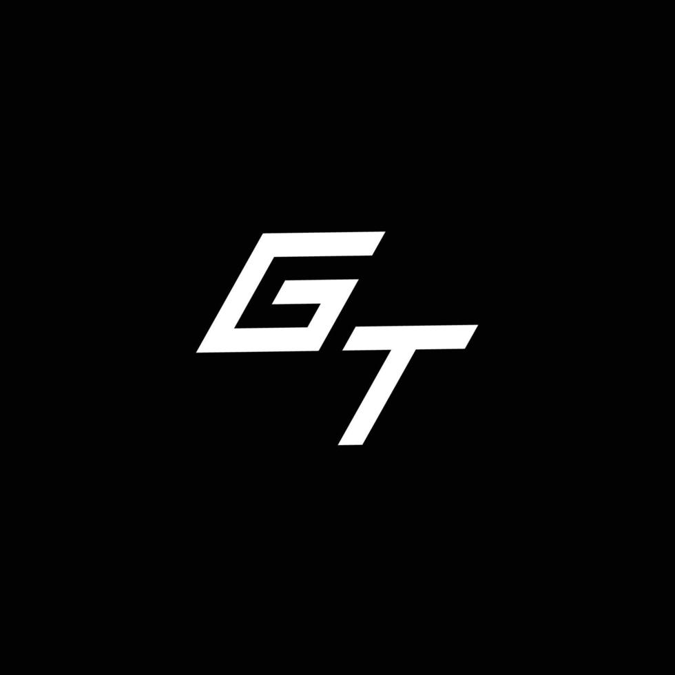 gt Logo Monogramm mit oben zu Nieder Stil modern Design Vorlage vektor