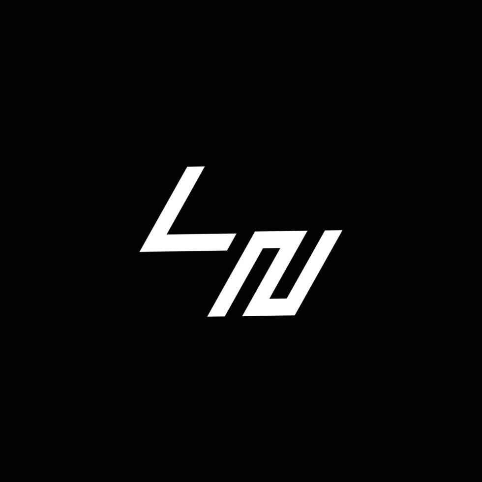 ln Logo Monogramm mit oben zu Nieder Stil modern Design Vorlage vektor