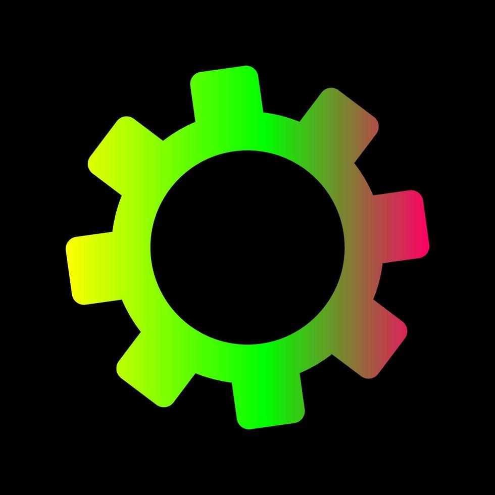 kugghjul unik vektor ikon