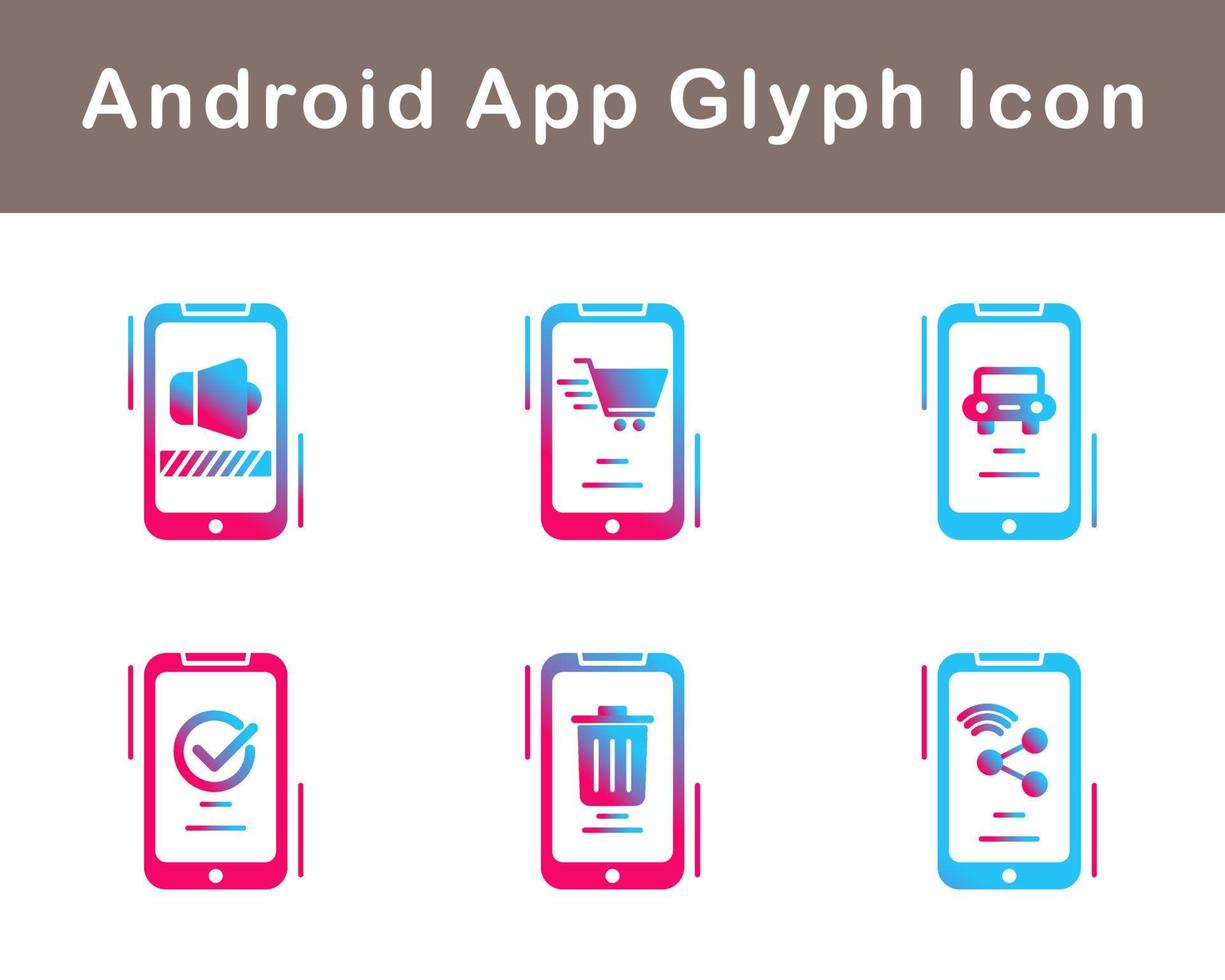 android appar vektor ikon uppsättning