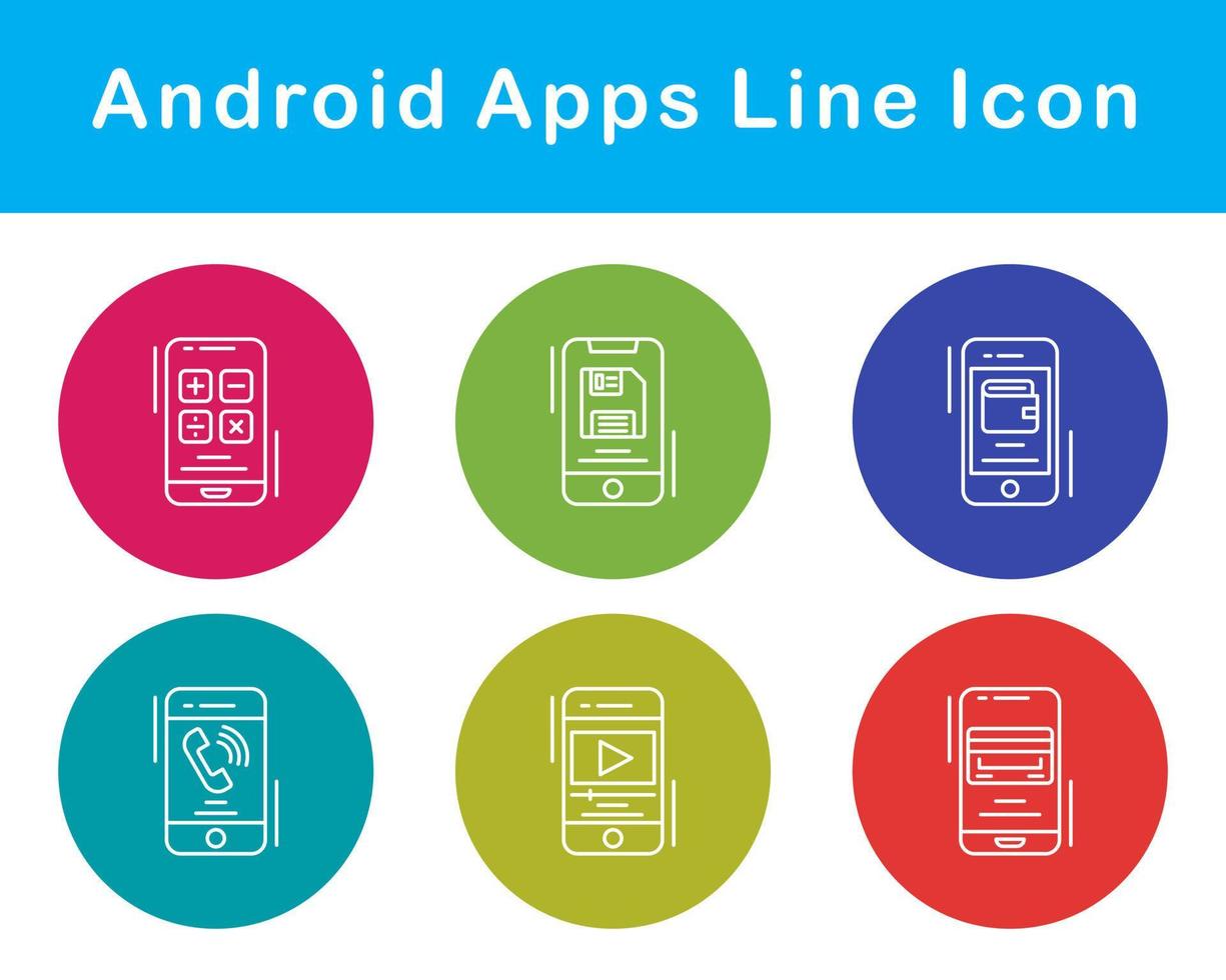 android appar vektor ikon uppsättning